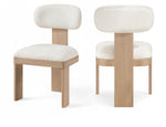 Timbra - Linen Textured Fabric Upholstered Dining Chair (Set of 2) - Natural Base