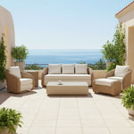 Pavilion - Powder Coated Metal Outdoor Conversation Set With Cushions