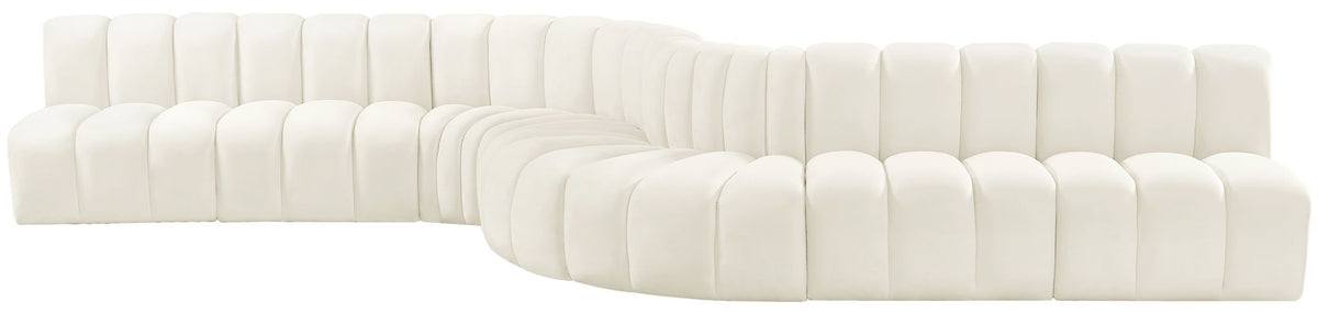 Arc - Velvet 8 Piece Curved Modular Sofa