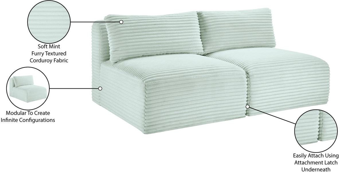 Shaggy - 2 Seat Modular Armless Sofa