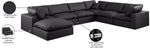 Comfy - 7 Piece Faux Leather Modular Sectional With Chaise