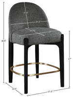 Torino - Counter Stool With Brushed Black Base
