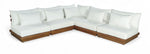 Mirella - 5 Piece Water Resistant Fabric Upholstered Outdoor Patio Modular Sectional