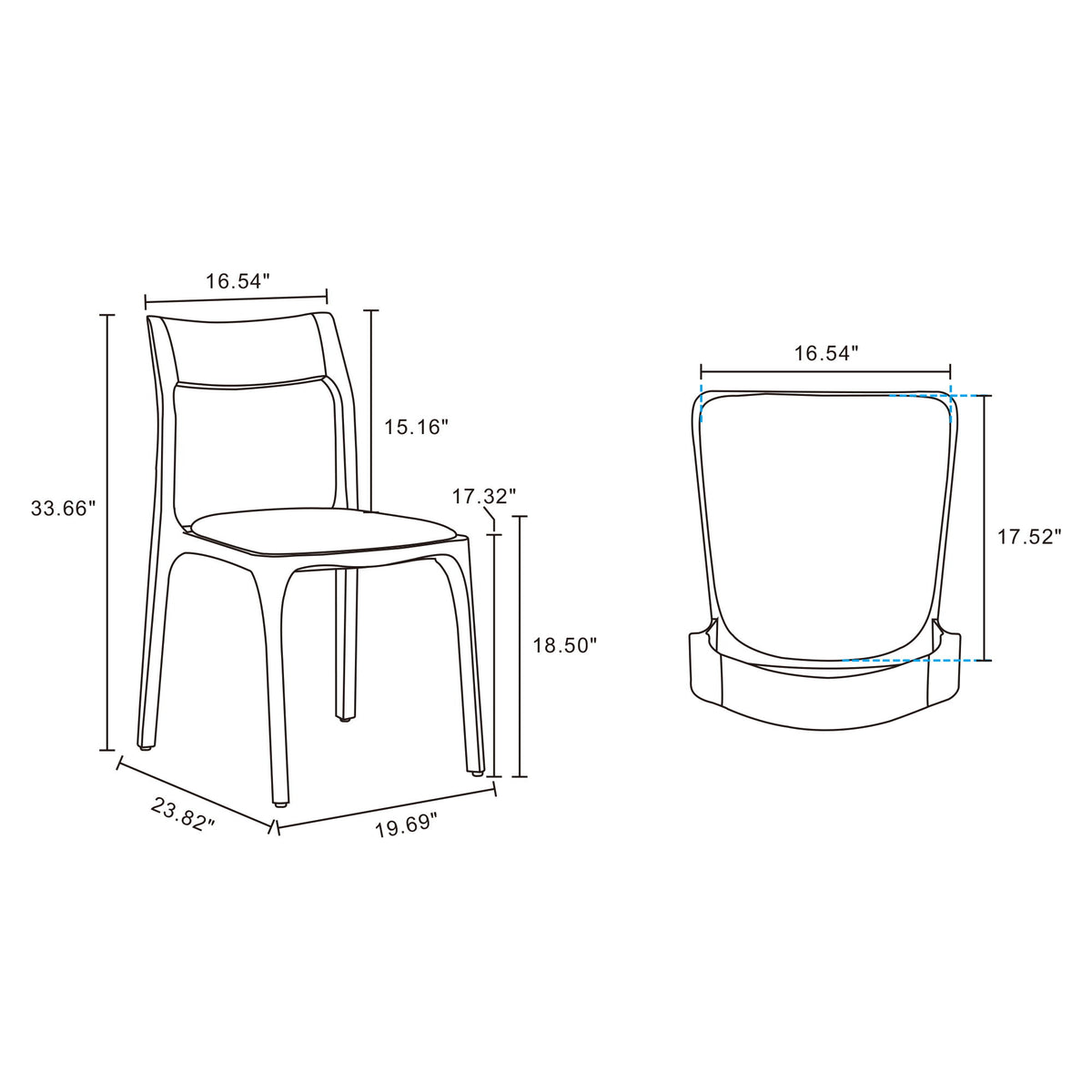 Moderno - Dining Chair (Set of 2) - Black