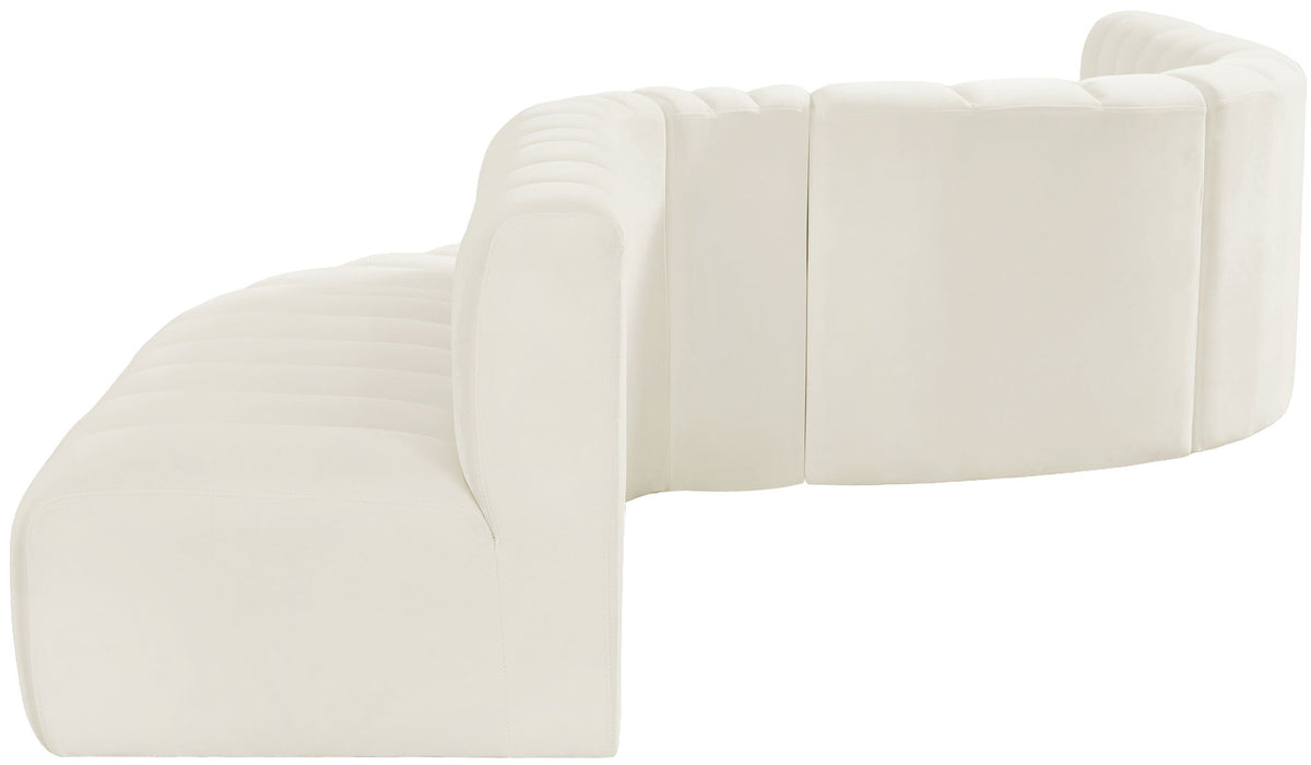 Arc - Velvet 8 Piece Curved Modular Sofa