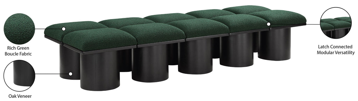 Pavilion - 10 Piece Modular Bench With Black Base