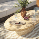 Sonia - Indoor / Outdoor Concrete Coffee Table - Faux Travertine