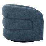Junie - Swivel Barrel Chair - Blue
