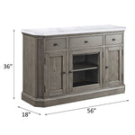 Zumala - Server - Marble Top & Weathered Oak