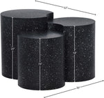 Dimple - 20" 3 Piece Modular End Table - Terazzo Finish
