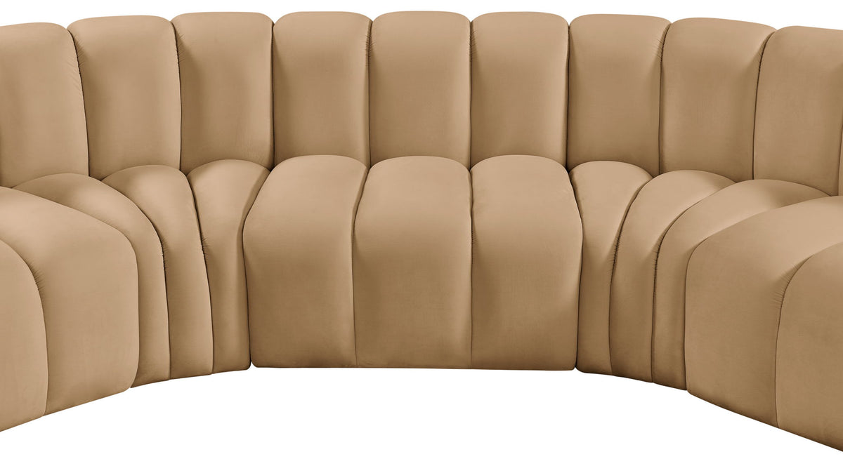 Arc - Velvet 8 Piece U-Shaped Modular Sofa