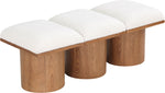 Pavilion - 3 Piece Modular Bench With Brown Base