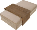 Woodra - Velvet Coffee Table/Ottoman