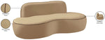 Swerve - Velvet 77" Upholstered Loveseat