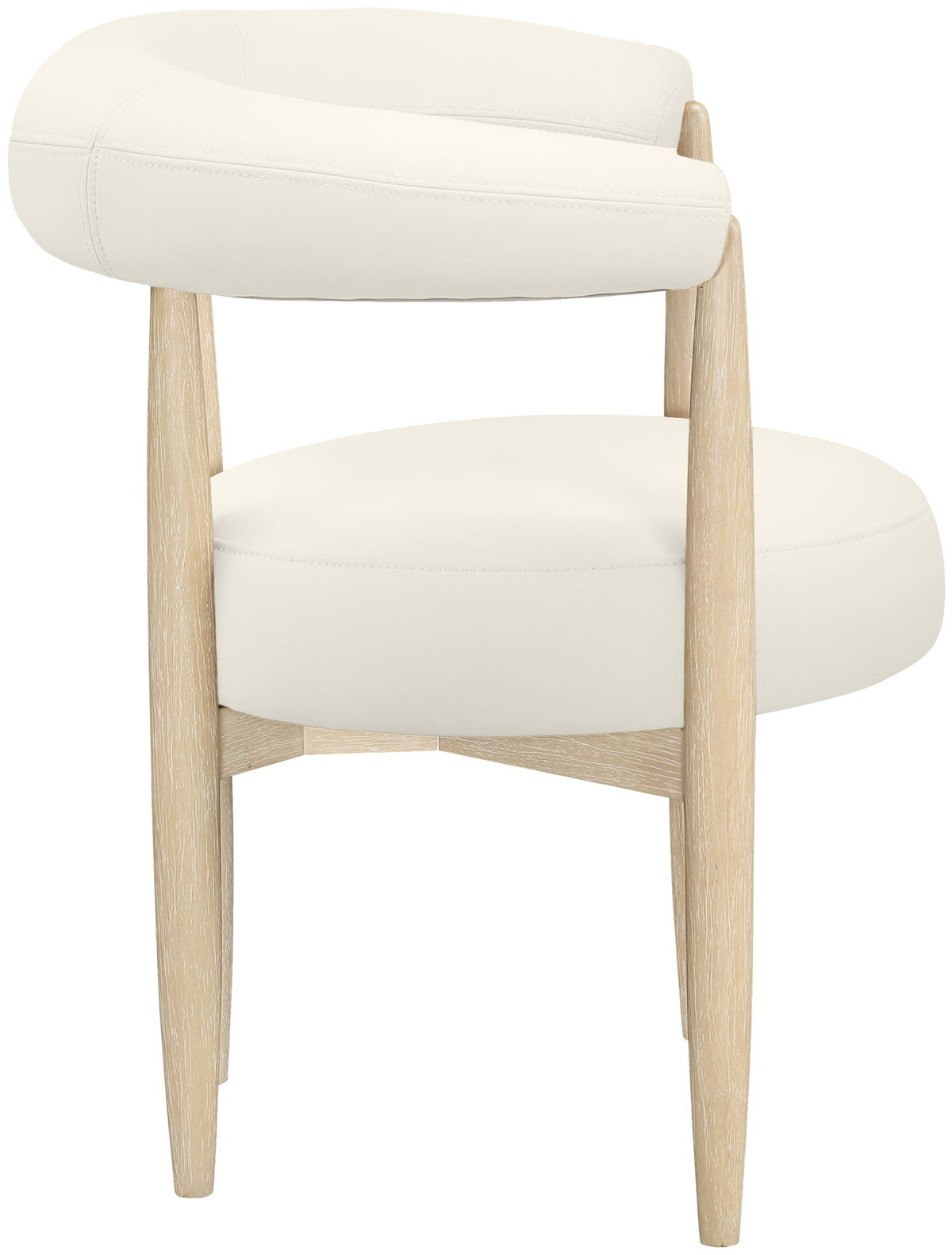 Sable - Vegan Leather Upholstered Dining Chair (Set of 2) - Painted Natural Base