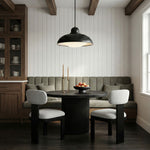 Timbra - Linen Textured Fabric Upholstered Dining Chair (Set of 2) - Black Base