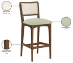 Atrium - Upholstered Bar Stool (Set of 2) - Brushed Brown Frame