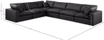 Comfy - 6 Piece Faux Leather Modular Corner Sectional