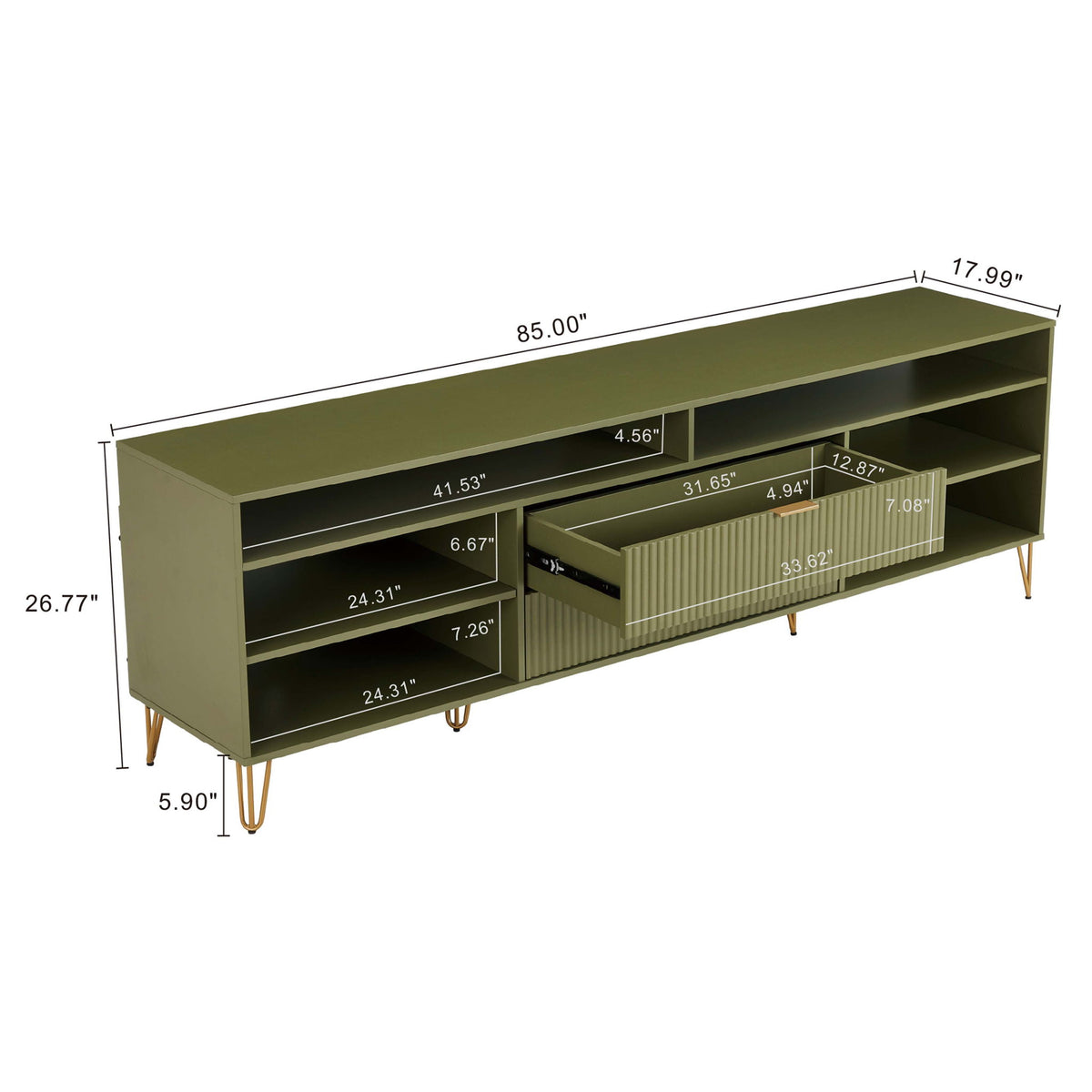 Manhattan Dumbo - Fluted TV Stand
