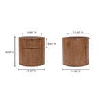 Theo - Two Drawer Nightstand - Brown