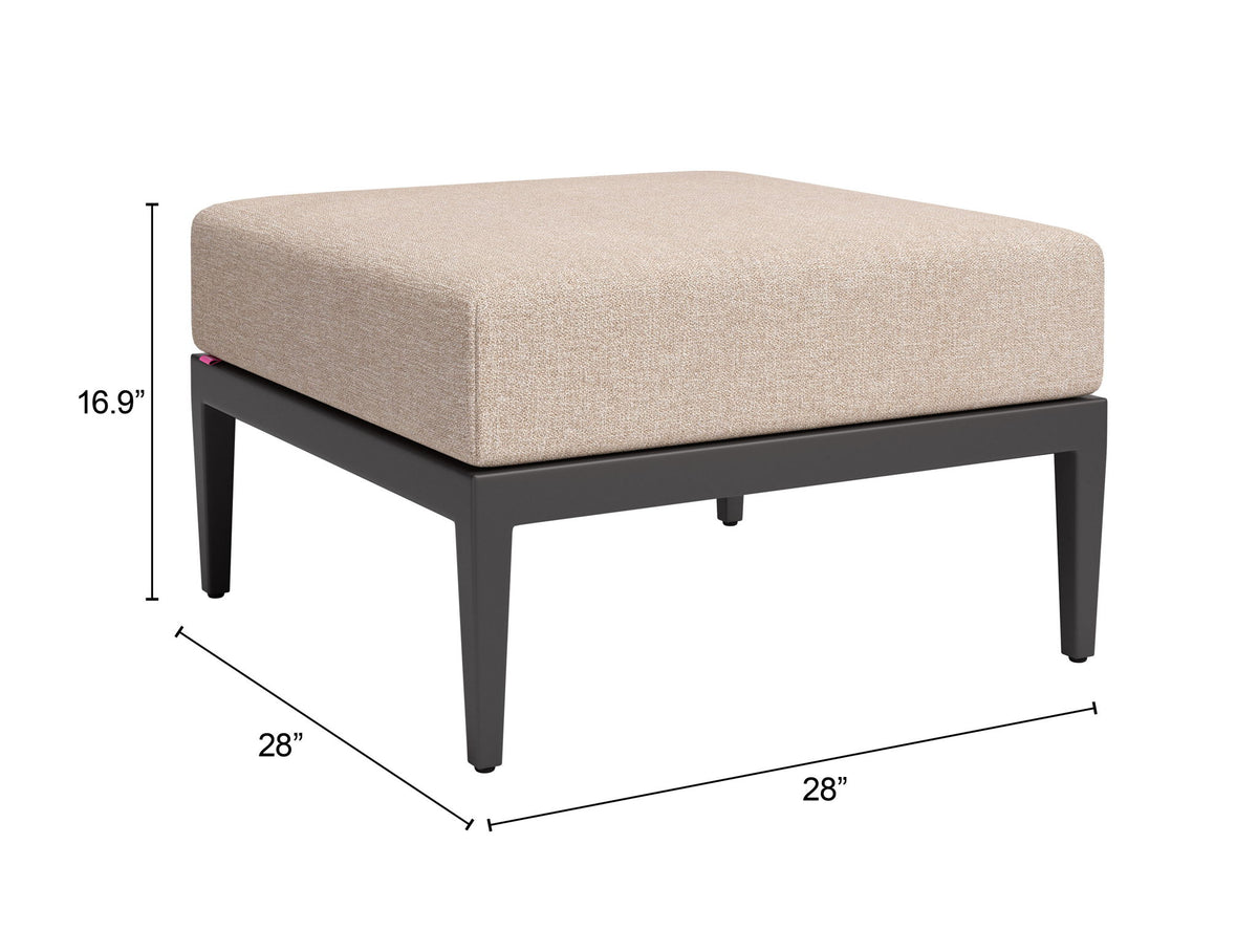 Foret - Ottoman - Beige / Black