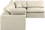 Comfy - 4 Piece Faux Leather Modular Armless Sectional