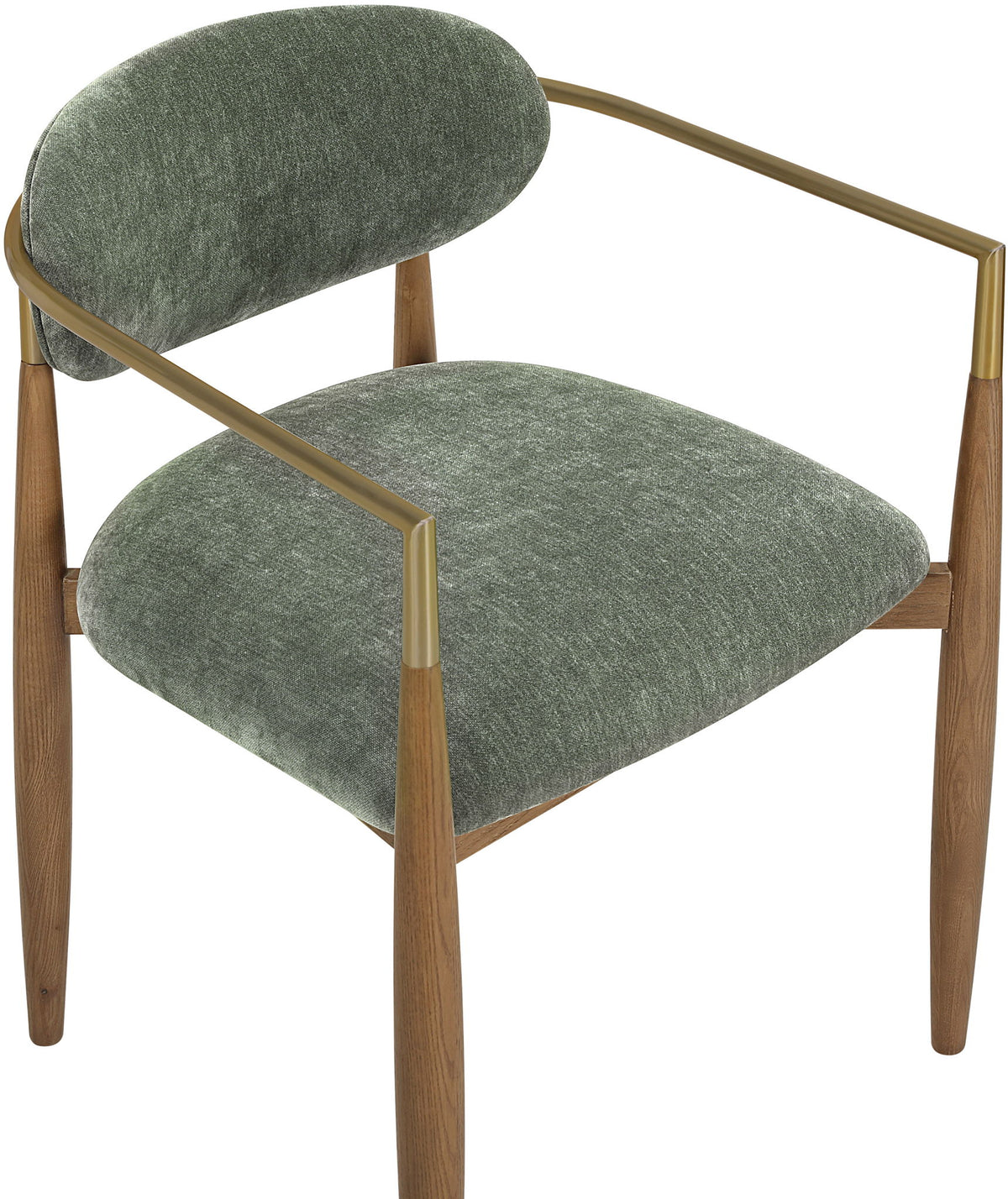 Riccio - Fabric Dining Arm Chair (Set of 2) - Walnut Frame