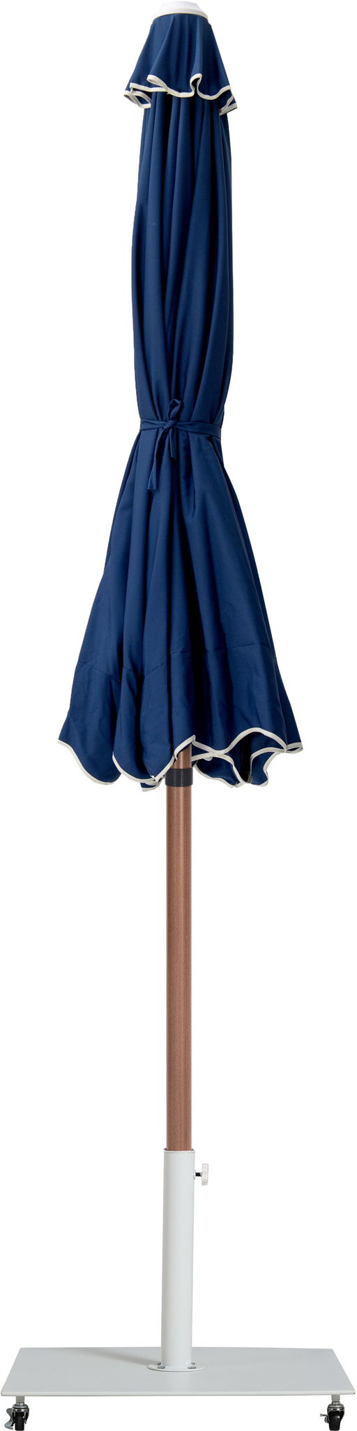 Amalfi - Aluminum Patio Umbrella - White Base / Light Brown Pole
