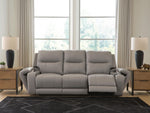 Real Moments - Power Reclining Sofa With Audio Seating - Ash