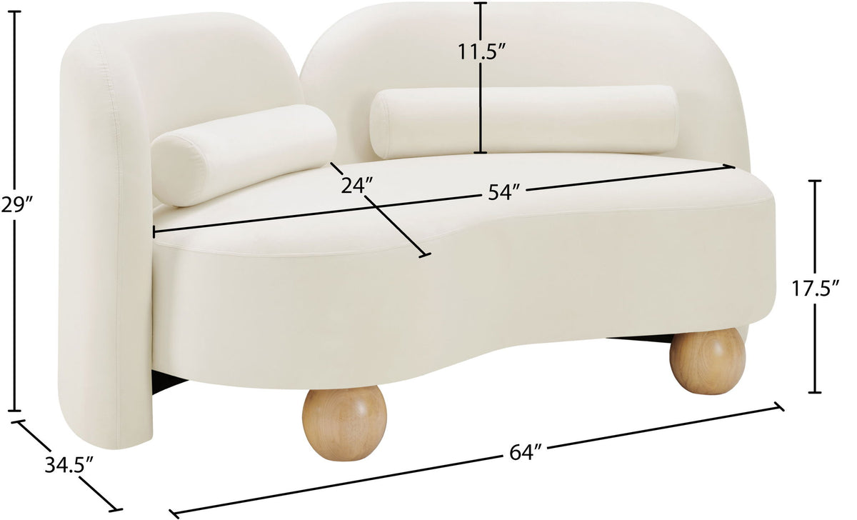 Daphne - Velvet Loveseat