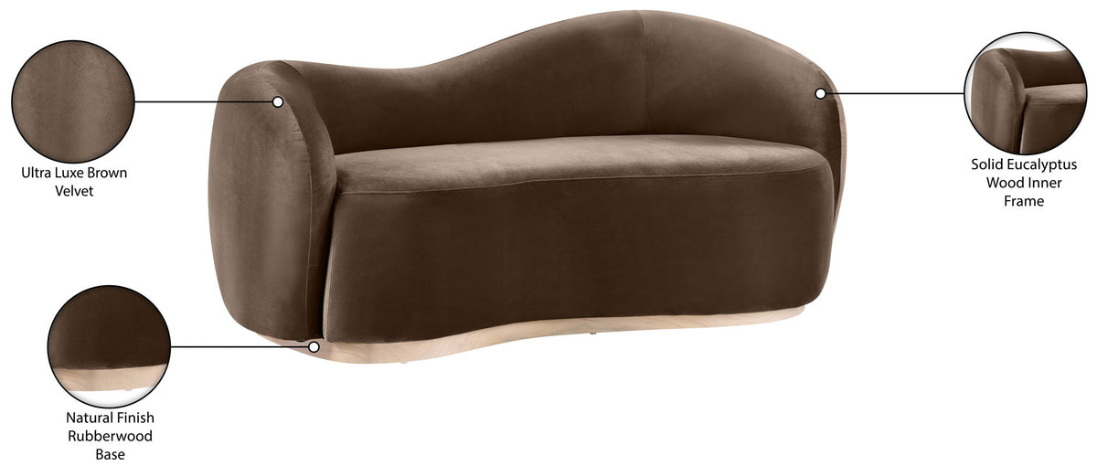 Gustavo - Velvet Upholstered Loveseat