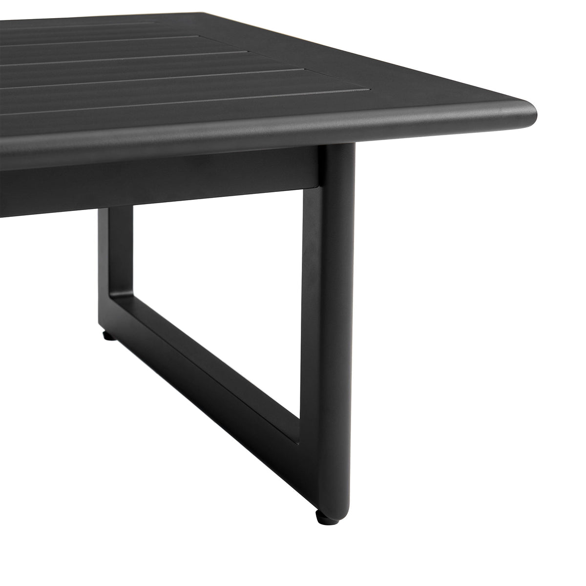 Grand - 4 Piece Aluminum Outdoor Seating Set With Cushions - Black / Dark Gray