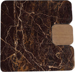 Ravenna - Marble/Stone End Table - Burgundy