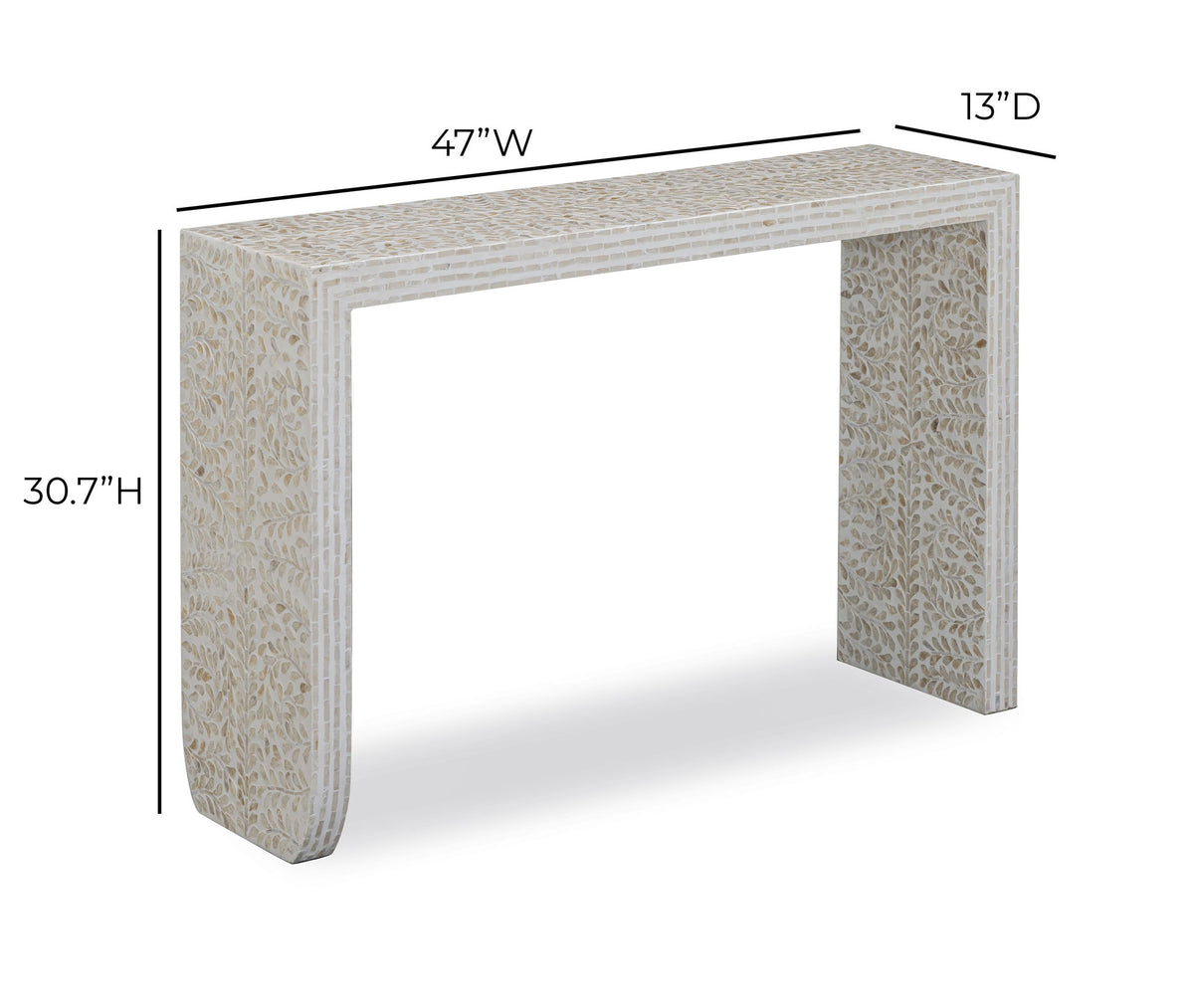 Cyprus - Capiz Shell Console Table - Cream
