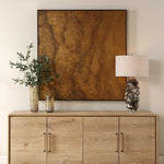 Burn - Hand Painted Canvas - Brown / Woodtone