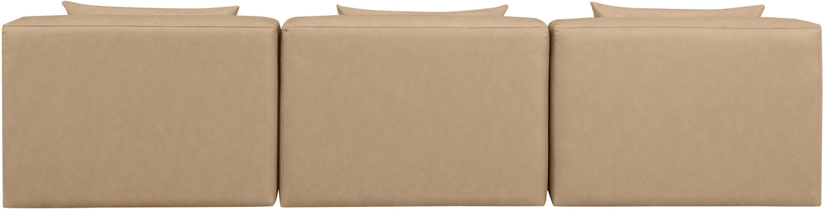 Cube - Modular 3 Piece Armless Sofa - Tan