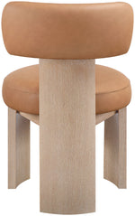 Atelier - Vegan Leather Upholstered Dining Chair (Set of 2) - Painted Natural Frame