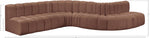 Arc - Faux Leather 7 Piece Modular Sofa