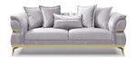 Eaton - Sofa - Shiny Silver