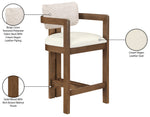 Ravina - Upholstered Counter Stool With Stained Brown Base
