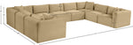 Shaggy - Fabric 9 Piece Modular U-Shaped Sectional