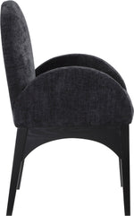Waldorf - Chenille Dining Arm Chair With Black Legs