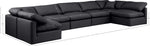 Indulge - Faux Leather 7 Piece Modular U-Shaped Sectional