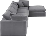 Comfy - 5 Piece Velvet Modular Sectional With Chaise
