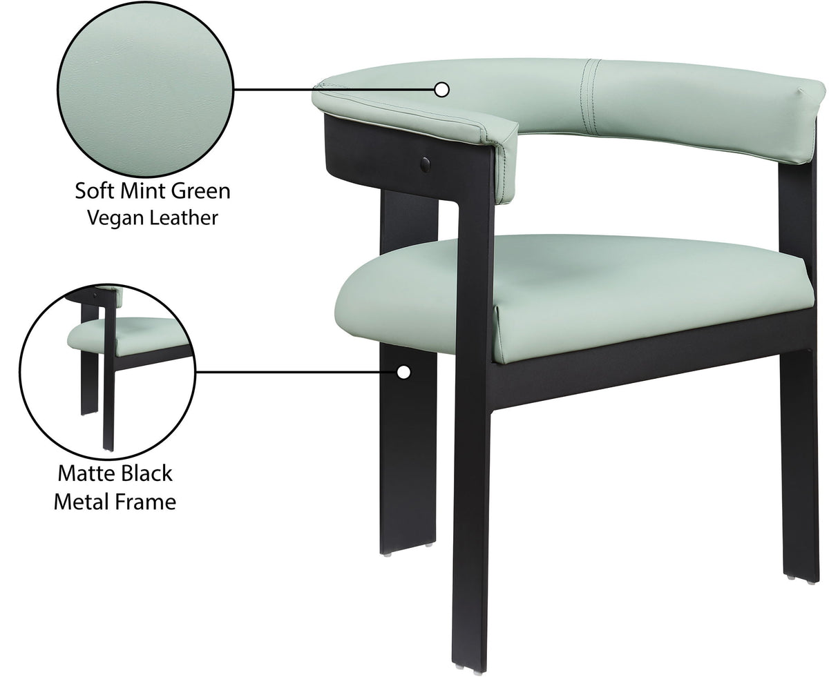 Romeo - Faux Leather Dining Chair With Black Base (Set of 2)