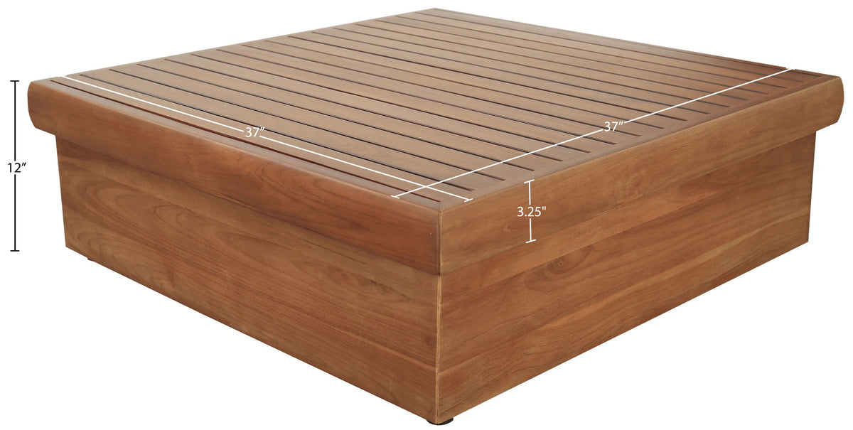 Mirella - Teak Wood Outdoor Patio Coffee Table - Natural