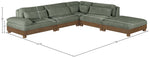 Turin - Chenille Fabric Upholstered Modular Sectional - Green