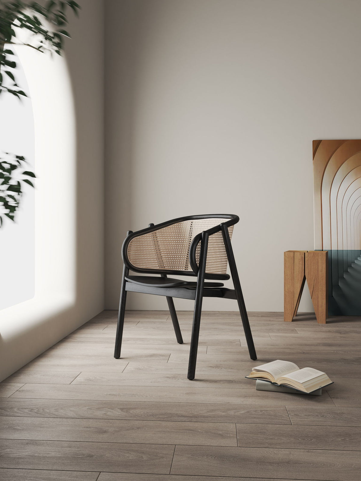 Versailles - Accent Armchair - Black And Natural