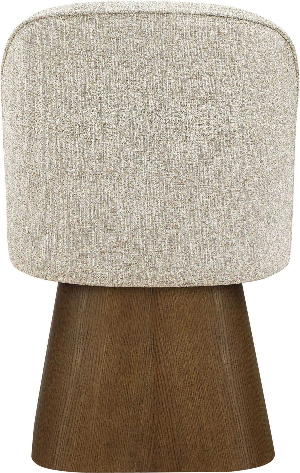Marlowe - Linen Textured Fabric Upholstered Swivel Dining Side Chair - Stained Brown