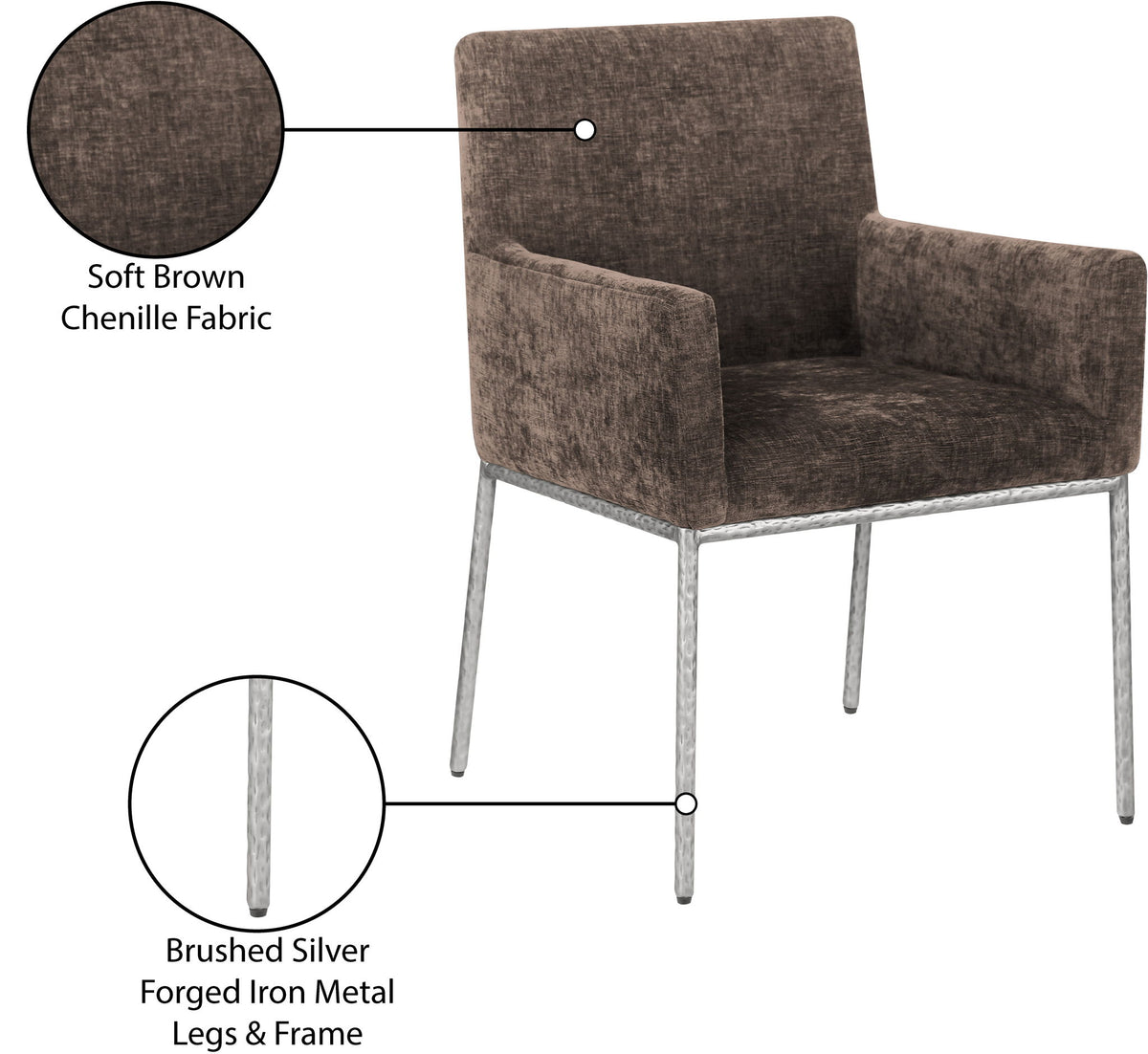 Reeves - Dining Chair With Silver Legs (Set of 2)